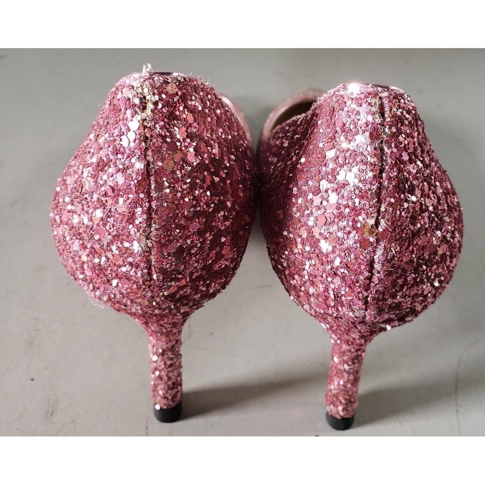 Jimmy Choo Pumps Women Size 35-4.5 Pink Silver Glitter Romy Pointed Toe Sparkle - Picture 5 of 15
